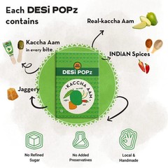 GO DESi Popz Kaccha Aam Pop Raw Mango & Jaggery Candy Indian Snack 40Pieces 320g