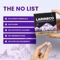 Larineco Remineralizing Gum Berry Flavor 36 Pieces (18 Count (Pack of 2)