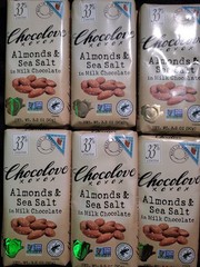 Chocolove Xoxox Bar Almonds & Sea Salt MILK Chocolate 3.2 Ounce V-DAY Lot Of 12