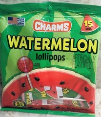 Charms 3.17 oz. WATERMELON Lollipops 15-Pops ** BB 2/2028 **
