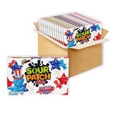 NEW! 12x Packs SOUR PATCH KIDS Red, White & Blue Soft & Chewy Candy – 3.08oz