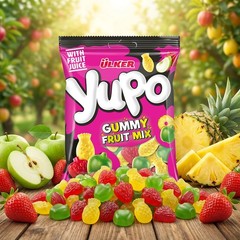 Fruit Flavor Soft Candy Jelly – 24 Pack , Assorted Apple Orange Strawberry