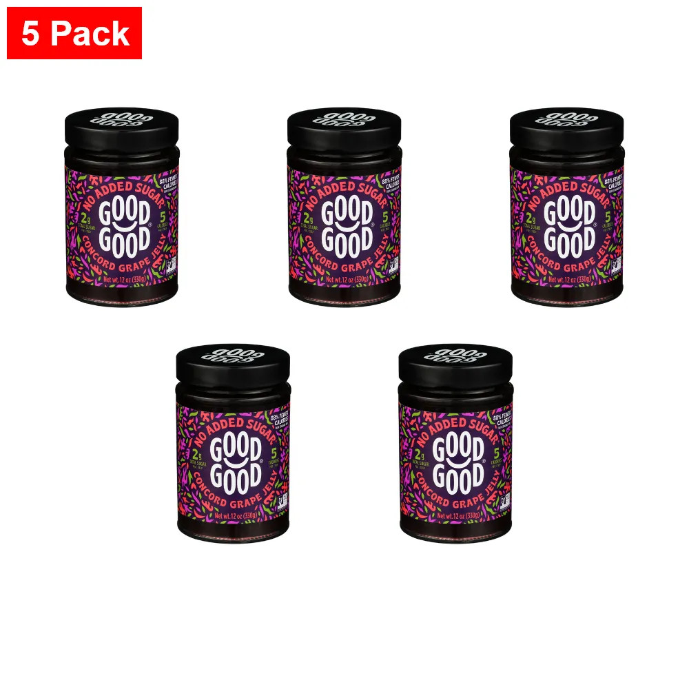 Good Good Spreads Concord Grape Jelly 12 oz – 5 Packs