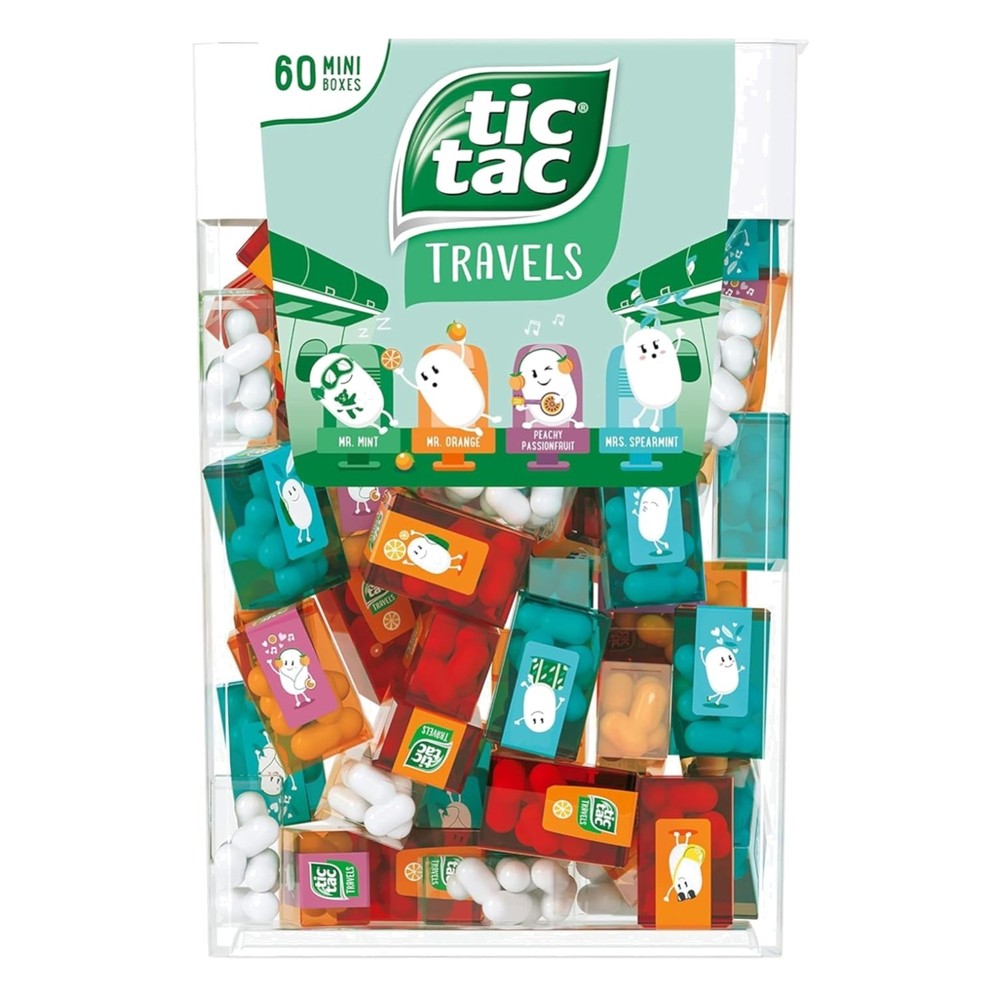 Tic Tac Box: 60 Mini Boxes Mint & Fruit Flavors
