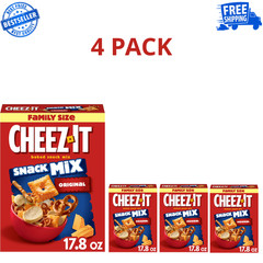 Cheez-It Original Snack Mix, Lunch Snacks, 17.8 oz, 4 Pack