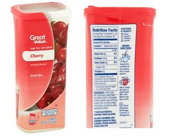 Great Value Drink Mix, Sugar Free, Fruit Punch, Cherry 1.9 Ounce (Pack of 3)