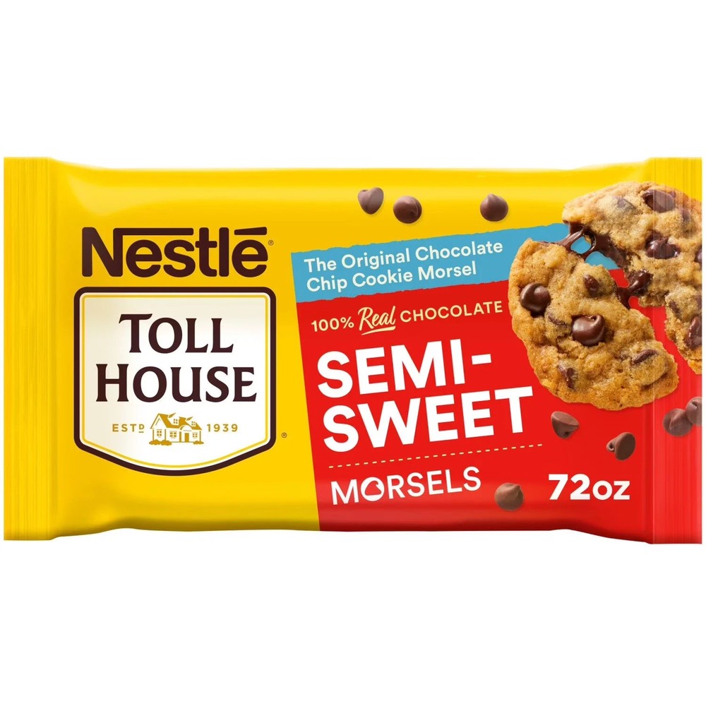 Nestle Toll House Semi-Sweet Chocolate Chips – 72oz Bag, Holiday Cookie Morsel