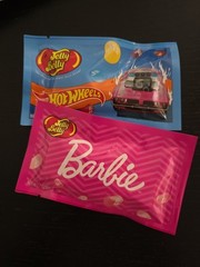 2 NEW bags Jelly Belly Jelly beans BARBIE & HOT WHEELS 1 oz each READ FLAVORS