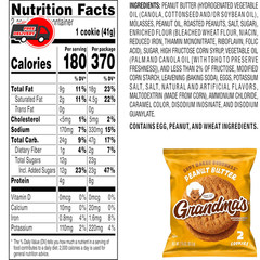 Grandma’s Cookies, Peanut Butter, 2.5 Ounce (Pack Of 10)