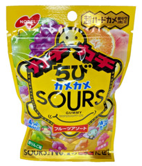 Japan Sour Gummies Nobel Confectionery Kachikachi Chibi Kamekame Sours 70g×6bags