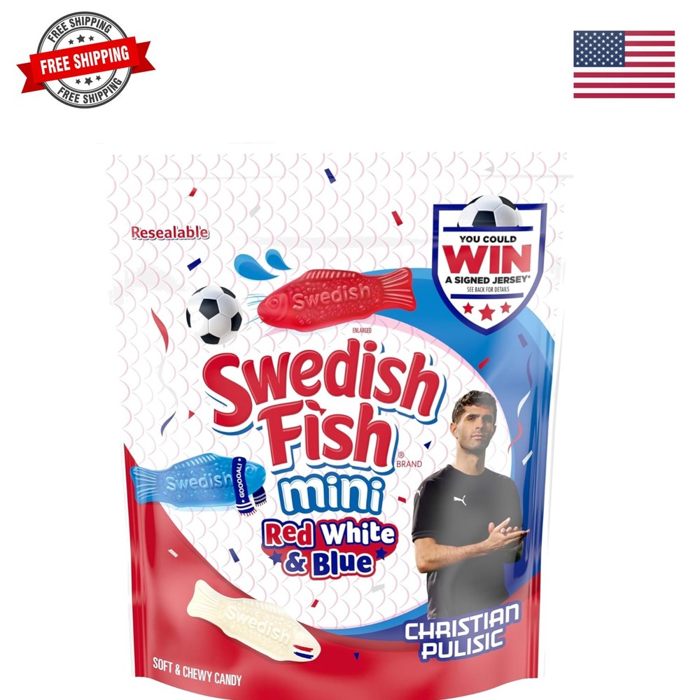 Mini Red, White & Blue Soft & Chewy Gummy Candy, Bulk Candy, 1.8 lb