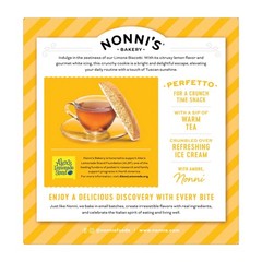 Nonni’s Limone Biscotti, Individually 1-Pack (6.88 Ounces), Yellow, White