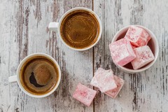 Turkish Delight Rose Flavor Soft Candy No Nuts Gourmet Snack 40 Pcs