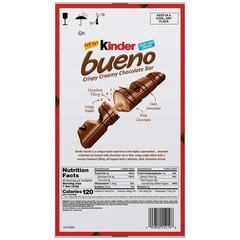 Kinder Bueno Crispy Creamy Chocolate Bars 1.5 oz 20 Count New