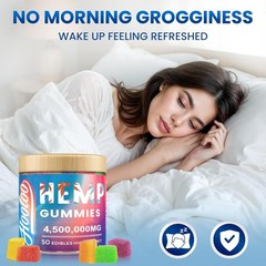Hemp Gummies for Adults, 6 Fruity Flavors for Deep Bedtime, Relax, Hemp Gummy In