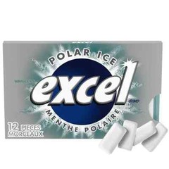 Excel Polar Ice Sugar-Free Gum 12 pack , 12 pieces Per Pack fresh from Canada