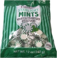 Coastal Bay FAT FREE / 0 TRANS FAT Starlight Spearmint Candy 1-12oz Bag-SHIP 24H
