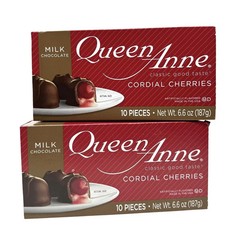 Queen Anne Milk Chocolate Covered Cordial Cherries Candy x 2 – 20 Total Pieces