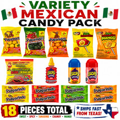 Mexican Candy Variety Pack Pulparindo Lucas Rebanaditas Chamoy Candy
