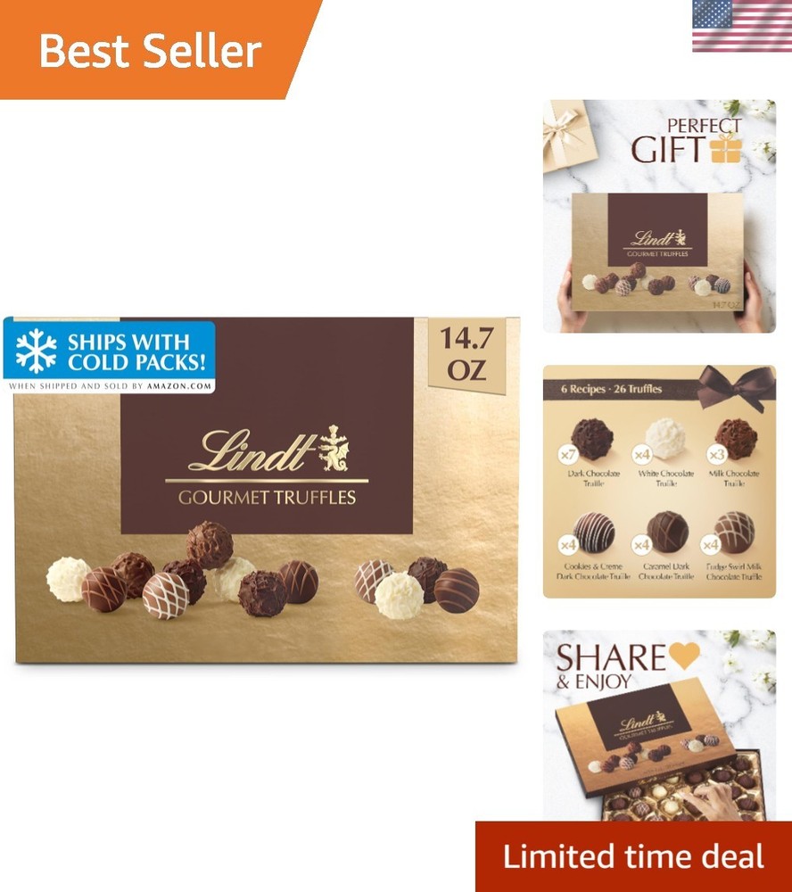 14.7 oz Gift Box of Assorted Gourmet Chocolate Truffles – Ideal for Celebrations