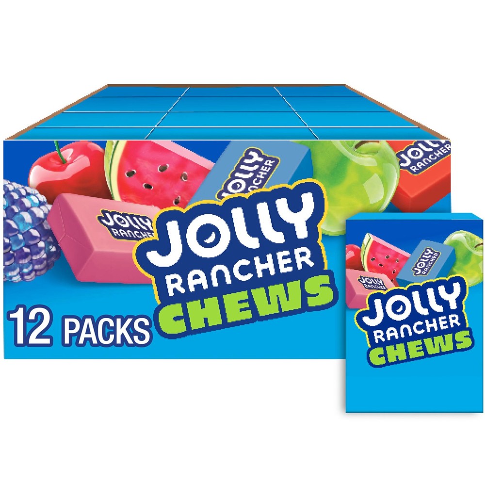 Chews Assorted Fruit Flavored Candy Box, Halloween Candy, 2.06 Oz (12 Count)
