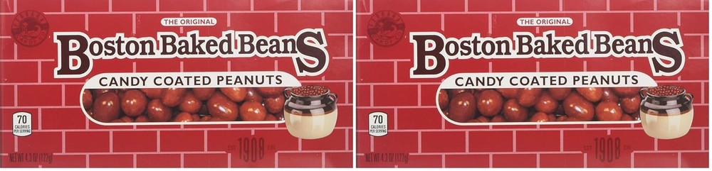 Boston Baked Beans Candy Coated Peanuts, 4.31 Oz (Pack of 2)