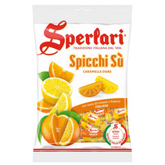 Spicchi Su Citrus Orange & Lemon Wedges Hard Candy Bag, Individually Wrapped Ita