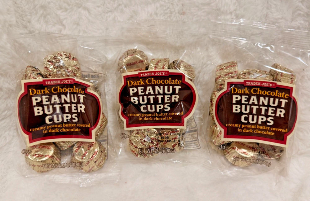 Trader Joe’s Dark Chocolate Peanut Butter Cups 3-Pack 3.5oz Each