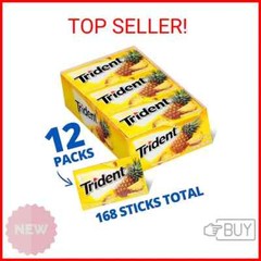 Trident Pineapple Twist Sugar Free Gum, 12 Packs (168 Total Pieces)