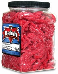 Sour Strawberry Licorice Straws by Its Delish, 2.5 LBS (40 Oz) Jumbo…
