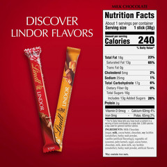 Lindt LINDOR Milk Chocolate Truffle Bar 1.3oz 24 Pack 6/30/2026 Expiration