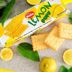 Munchee Lemon Puff Biscuits 200g – Genuine With Real Lemon Cream 100% Ceylon