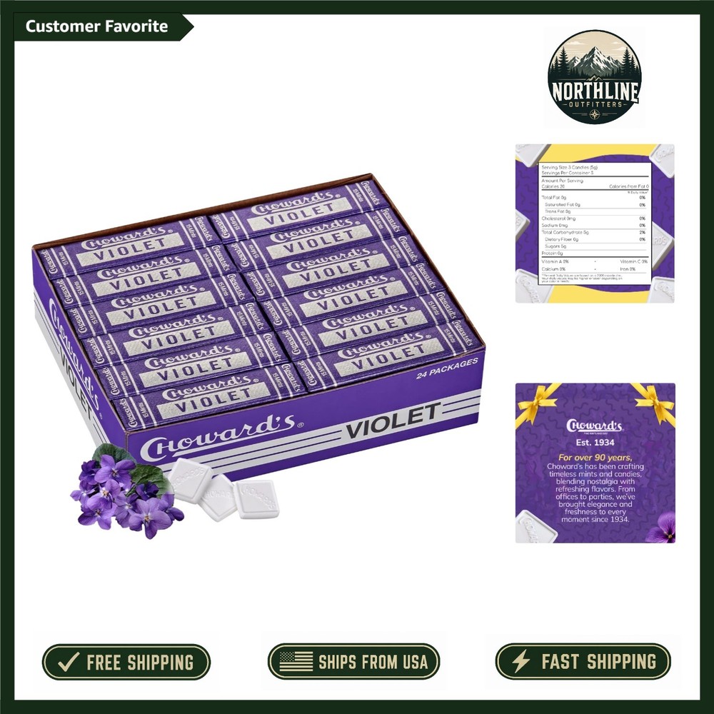 Bold Violet Mints Candy – Perfect for Lunchboxes, Travel, and Gifting (24 Packs)