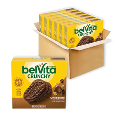 Belvita Breakfast Bars Biscuits, Chocolate, 30 Total Packs, 6 Boxes (4 Biscuits