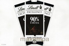 Lindt Excellence 90% Dark Chocolate Bar 3.5 oz (100g) 3-Bar-Pack