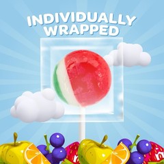 Assorted Fruit Lollipops 2lb Bulk Candy Bag 80 Count Party Favor Suckers