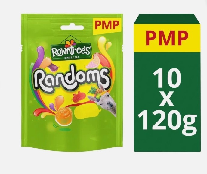 Rowntree’s Randoms Sweets Sharing Bag 120g (Pack Of 10)