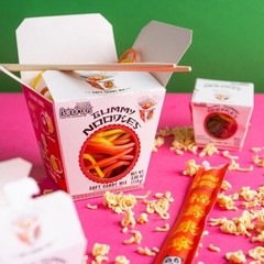 Raindrops Gummy Candy Noodles Takeout Box with 6 Kinds of Candies – Yummy…