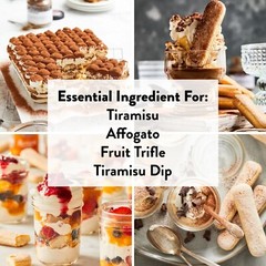 DeLallo Savoiardi Lady Fingers, 7.06 oz., For Tiramisu, Baked In Italy (15-Pack)