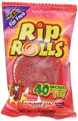 Rip Rolls Strawberry 24 Count 1.4oz 40 Inches Long – Perfect for Parties