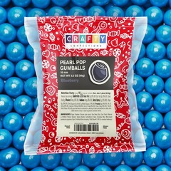 Blueberry Shimmer Gumballs 3.5Oz 45 Mini Bubble Gum Balls For Vending Machines