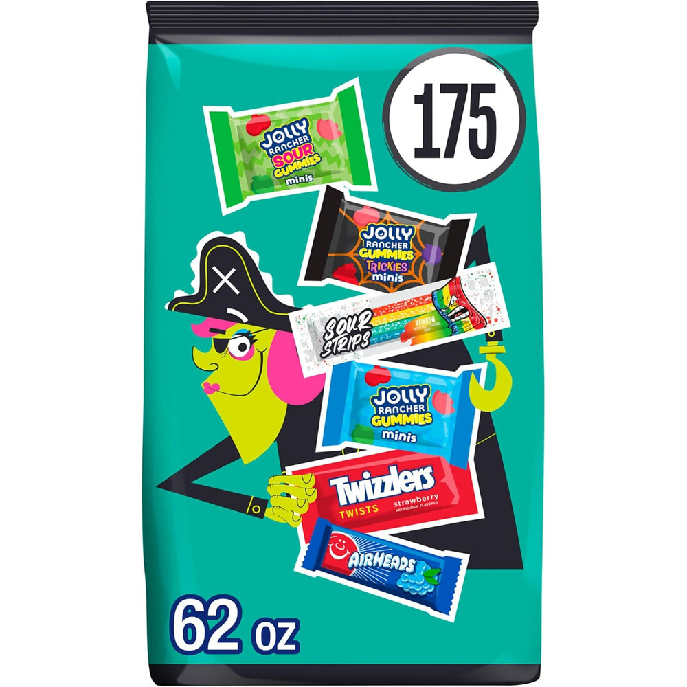 Hershey Assorted Fruit Flavored, Halloween Candy Bulk Bag, 62 Oz (175 Pieces)
