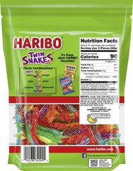 Twin Snakes Gummies Original Sweet & Sour Assorted Fruit Flavor Gummy Candy 28.8