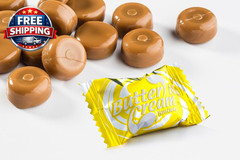 Butter Toffee, 2 Pound Bulk Candy (Approx. 150 Pcs.), Butter Cream Toffee Candy,