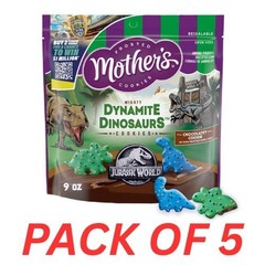 5PK-Mother’s Frosted MIGHTY DYNAMITE DINOSAUR Animal Cookies 9oz, EXP-9JUL/2026