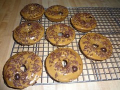MOIST AND FLUFFY HOMEMADE BAKED COFFEE DONUTS (8 DONUTS)