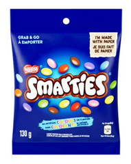 Nestle Smarties Candy Coated Milk Chocolate Pouch, 130g