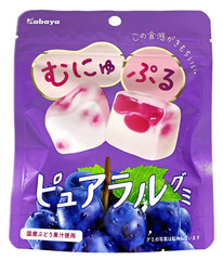 Japan Gummies Kabaya Pureal Gummy Grape 58g × 8 bags