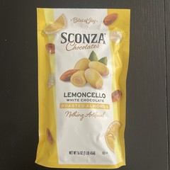 Sconza Lemoncello White Chocolate Roasted Almonds, 16 Oz