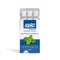 100% Xylitol Peppermint Chewing Gum Sugar Free Dental Gum 12 Pack